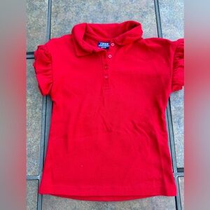 Girl’s IZOD Red Uniform Polo Shirt- size 6/6x